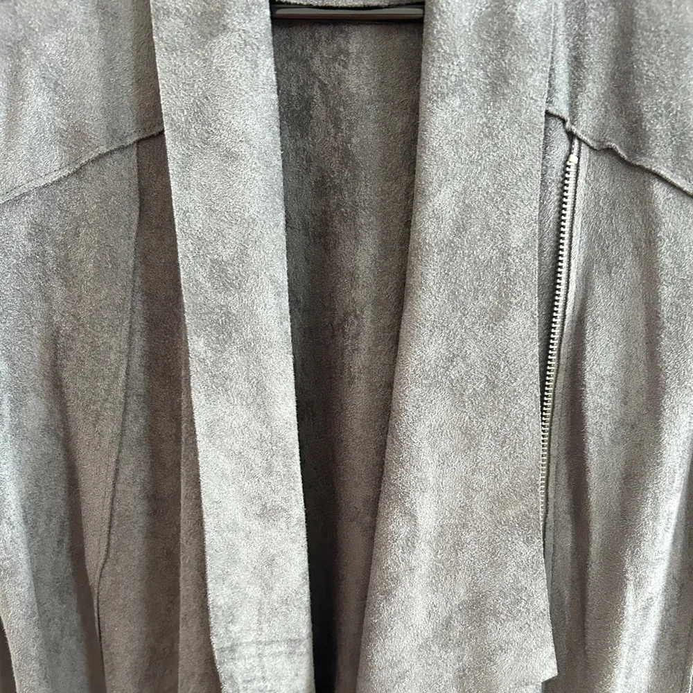 • BLANKNYC • Drape Front Faux Suede Jacket